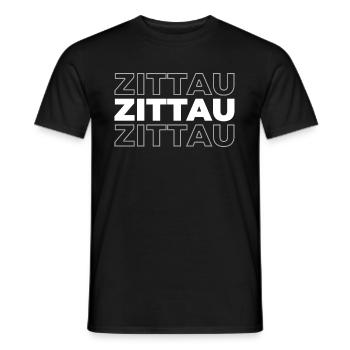 Deutsche Stadt Zittau Sachsen - Männer T-Shirt - Schwarz - Vorne - AI Model Male 178 light (178cm)