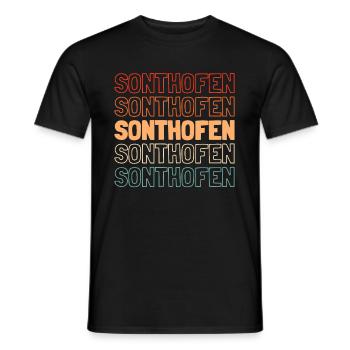 Deutsche Stadt Sonthofen Bayern - Männer T-Shirt - Schwarz - Vorne - AI Model Male 178 light (178cm)