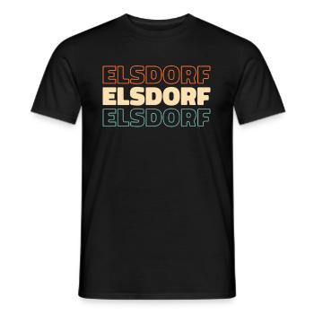 German city of Elsdorf, North Rhine-Westphalia - Men's T-Shirt - black - Front - AI Model Male 178 light (178cm)