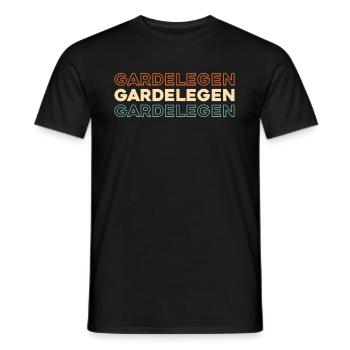 German city of Gardelegen, Saxony-Anhalt - Men's T-Shirt - black - Front - AI Model Male 178 light (178cm)