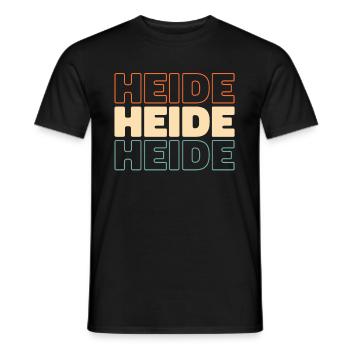 Deutsche Stadt Heide Schleswigholstein - Männer T-Shirt - Schwarz - Vorne - AI Model Male 178 light (178cm)
