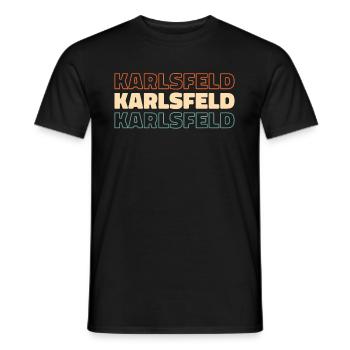 German city of Karlsfeld, Bavaria - Men's T-Shirt - black - Front - AI Model Male 178 light (178cm)
