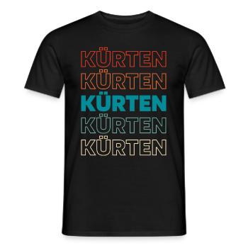 Duitse stad Kürten, Noordrijn-Westfalen - Heren T-shirt - zwart - Voor - AI Model Male 178 light (178cm)