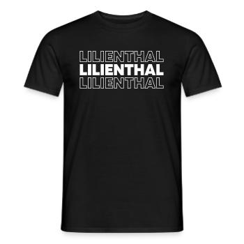German city Lilienthal, Lower Saxony - Men's T-Shirt - black - Front - AI Model Male 178 light (178cm)