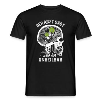 Der Arzt sagt es ist unheilbar - Gin - Männer T-Shirt - Schwarz - Vorne - AI Model Male 178 light (178cm)