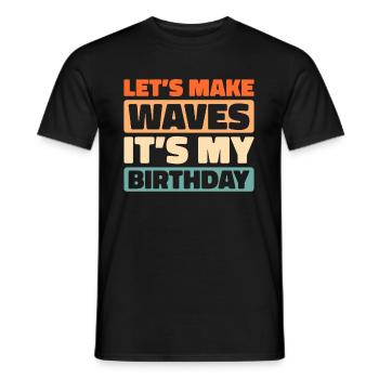 Croisière d’anniversaire à Kreuzfahrt - T-shirt homme - noir - Devant - AI Model Male 178 light (178cm)