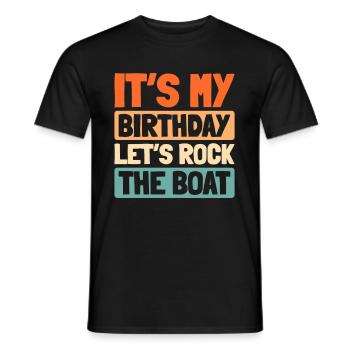 Croisière d’anniversaire à Kreuzfahrt - T-shirt homme - noir - Devant - AI Model Male 178 light (178cm)