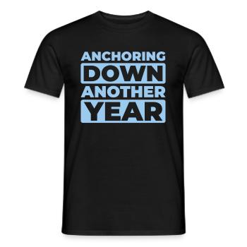 Croisière d’anniversaire à Kreuzfahrt - T-shirt homme - noir - Devant - AI Model Male 178 light (178cm)