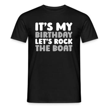 Croisière d’anniversaire à Kreuzfahrt - T-shirt homme - noir - Devant - AI Model Male 178 light (178cm)