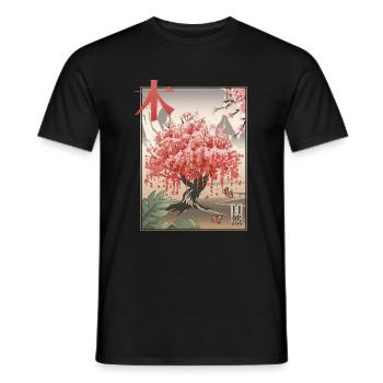 Kawaii Geisha Japanese Traditional Glitch cadeau - T-shirt homme - noir - Devant - AI Model Male 178 light (178cm)