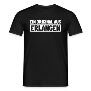 Deutsche Stadt Erlangen Bayern - Männer T-Shirt - Schwarz - Vorne - AI Model Male 178 light (178cm)