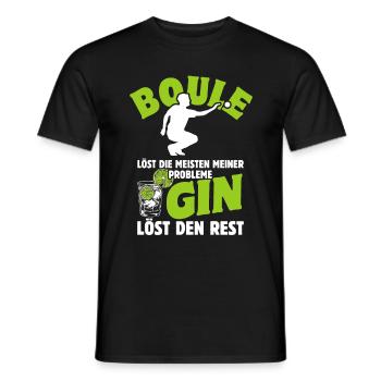 Boule löst die meisten meiner Probleme - Gin - Männer T-Shirt - Schwarz - Vorne - AI Model Male 178 light (178cm)