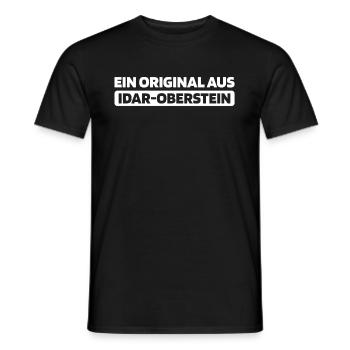 Ville allemande d’Idaroberstein, Rhénanie-Palatinat - T-shirt homme - noir - Devant - AI Model Male 178 light (178cm)