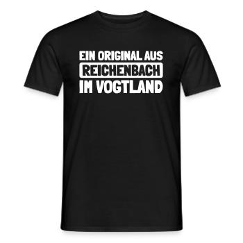 Deutsche Stadt Reichenbach Im Vogtland Sachsen - Männer T-Shirt - Schwarz - Vorne - AI Model Male 178 light (178cm)