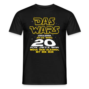 Das Wars, 20 ich jetzt bin. Geburtstag Geschenk - Männer T-Shirt - Schwarz - Vorne - AI Model Male 178 light (178cm)