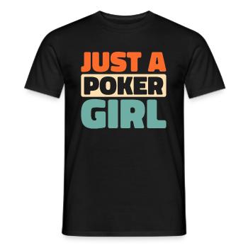 Poker juste une fille de poker - T-shirt homme - noir - Devant - AI Model Male 178 light (178cm)