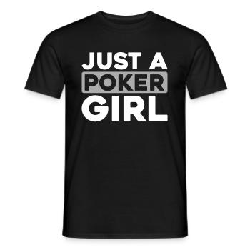 Poker juste une fille de poker - T-shirt homme - noir - Devant - AI Model Male 178 light (178cm)