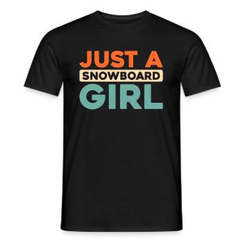 Snowboard Snowboarder Just A Snowboard Girl - Men's T-Shirt - black - Front - AI Model Male 178 light (178cm)