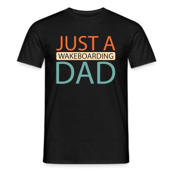 Wakeboard Wakeboarder Just A Wakeboarding Dad - Men's T-Shirt - black - Front - AI Model Male 178 light (178cm)
