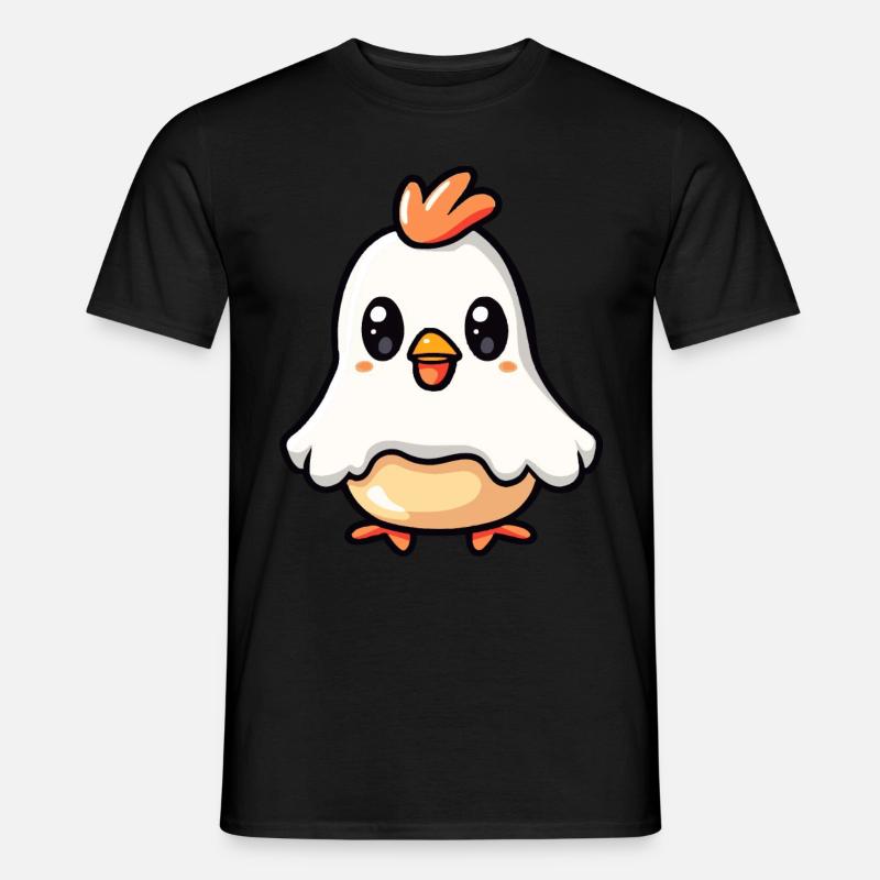 Huhn Halloween Comic Geist - Männer T-Shirt - Schwarz