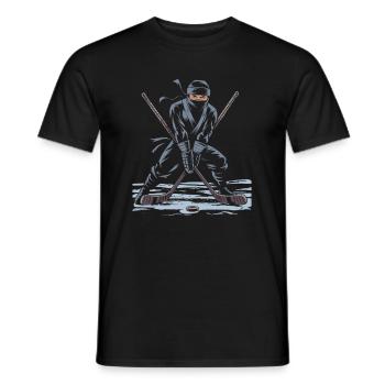 Hockey Hockey Ninja - Men's T-Shirt - black - Front - AI Model Male 178 light (178cm)