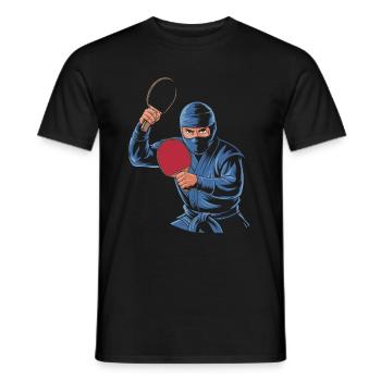 Table tennis Ping-pong Table tennis Ninja - Men's T-Shirt - black - Front - AI Model Male 178 light (178cm)