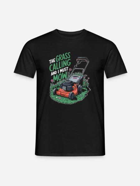 Rasenmäher Mähen - Männer T-Shirt - Schwarz