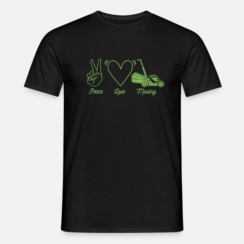 Rasenmäher Mähen - Männer T-Shirt - Schwarz