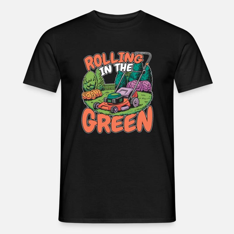 Rasenmäher Mähen - Männer T-Shirt - Schwarz