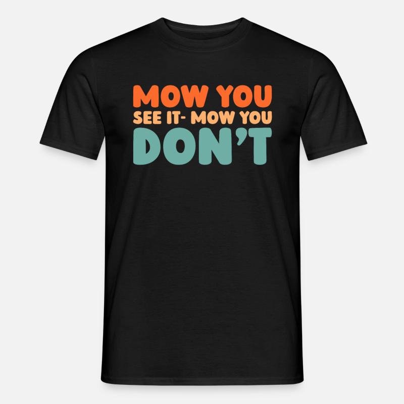 Rasenmäher Mähen - Männer T-Shirt - Schwarz