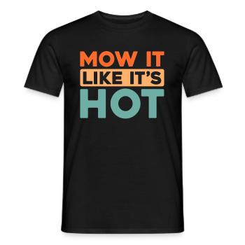 Lawn mower mowing - Men's T-Shirt - black - Front - AI Model Male 178 light (178cm)