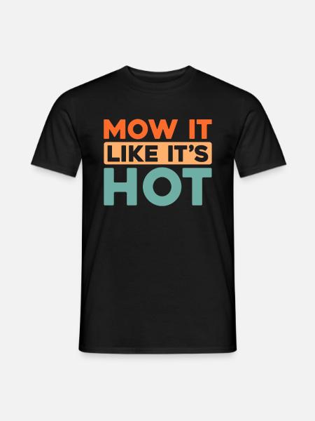 Lawn mower mowing - Men's T-Shirt - black