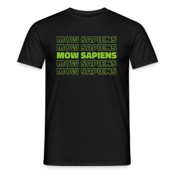 Grasmaaier maaien - Heren T-shirt - zwart - Voor - AI Model Male 178 light (178cm)