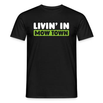 Grasmaaier maaien - Heren T-shirt - zwart - Voor - AI Model Male 178 light (178cm)