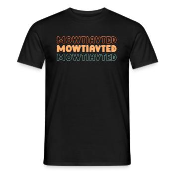 Lawn mower mowing - Men's T-Shirt - black - Front - AI Model Male 178 light (178cm)