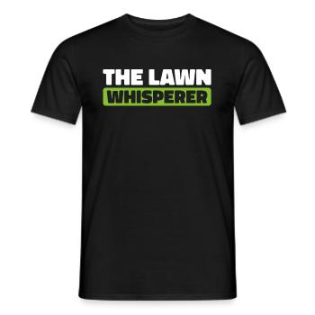 Lawn mower mowing - Men's T-Shirt - black - Front - AI Model Male 178 light (178cm)