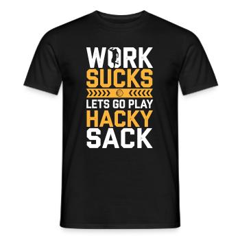 Hacky Sack - Männer T-Shirt - Schwarz - Vorne - AI Model Male 178 light (178cm)