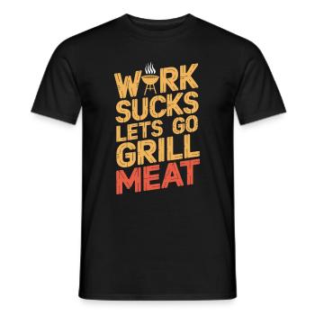 Bbq Grilling - Men's T-Shirt - black - Front - AI Model Male 178 light (178cm)