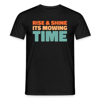 Lawn mower mowing - Men's T-Shirt - black - Front - AI Model Male 178 light (178cm)