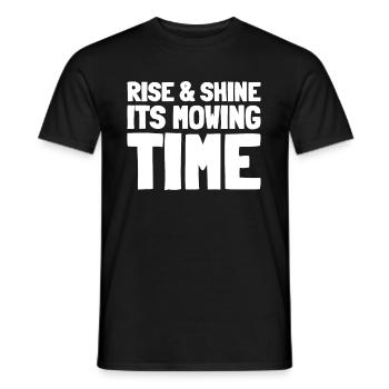 Grasmaaier maaien - Heren T-shirt - zwart - Voor - AI Model Male 178 light (178cm)
