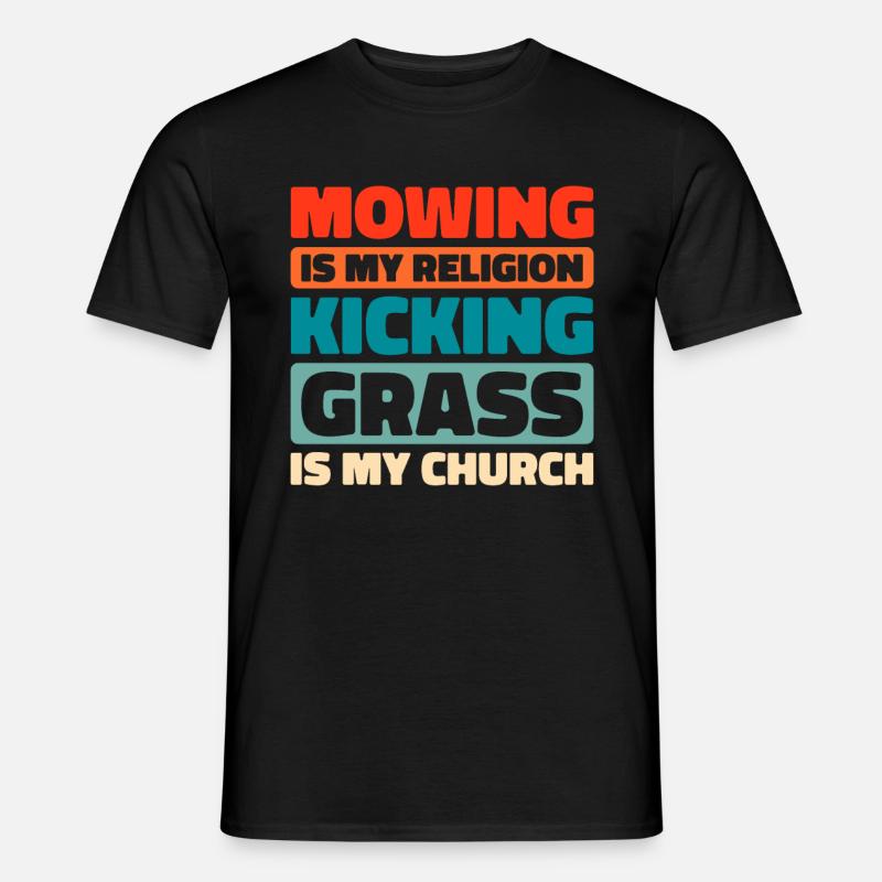 Rasenmäher Mähen - Männer T-Shirt - Schwarz
