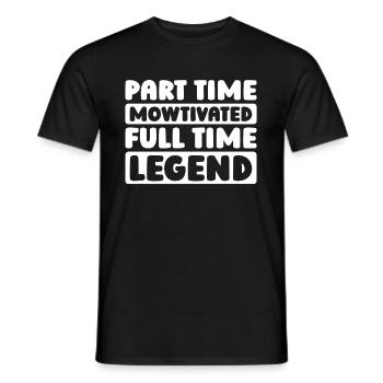 Grasmaaier maaien - Heren T-shirt - zwart - Voor - AI Model Male 178 light (178cm)