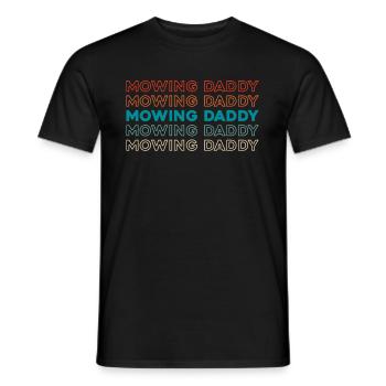 Lawn mower mowing - Men's T-Shirt - black - Front - AI Model Male 178 light (178cm)