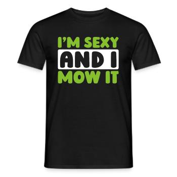 Rasenmäher Mähen - Männer T-Shirt - Schwarz - Vorne - AI Model Male 178 light (178cm)