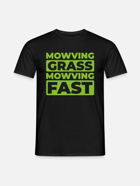 Lawn mower mowing - Men's T-Shirt - black