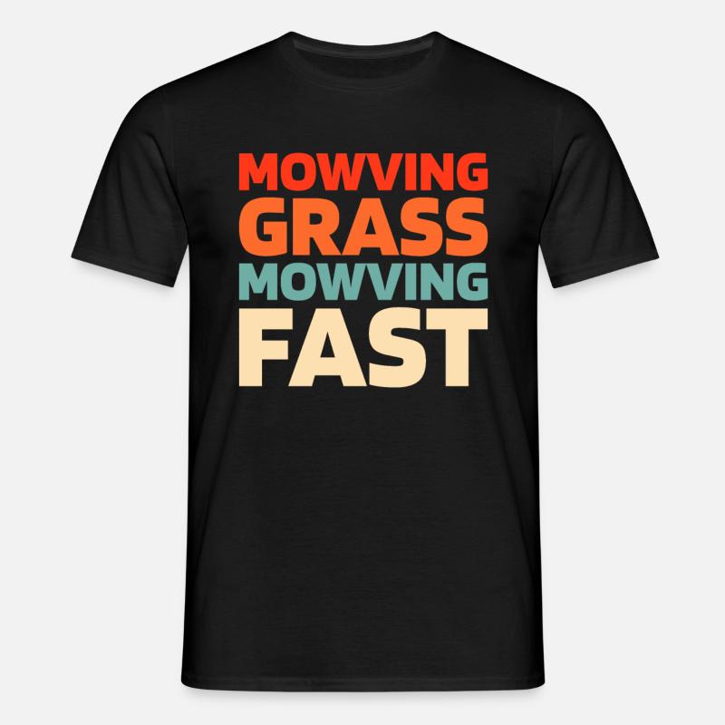 Rasenmäher Mähen - Männer T-Shirt - Schwarz