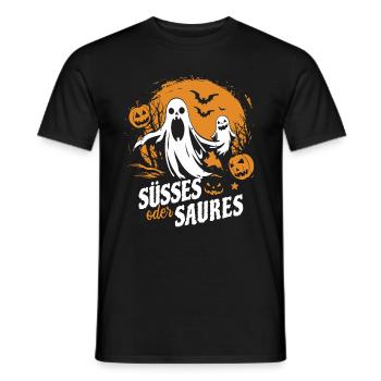 Halloween Kürbis Kostüm - Süßes oder Saures - Männer T-Shirt - Schwarz - Vorne - AI Model Male 178 light (178cm)
