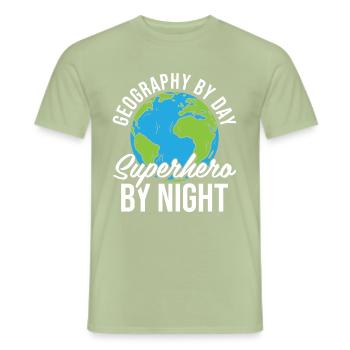 Geography Geographer - Men's T-Shirt - sage - Front - AI Model Male 178 light (178cm)