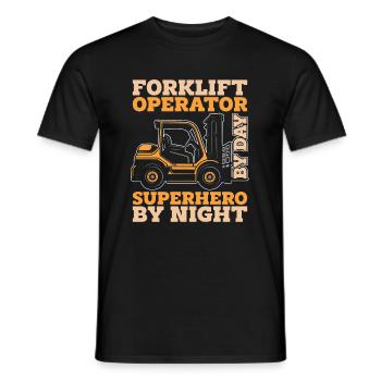 Forklift Forklift Driver - Men's T-Shirt - black - Front - AI Model Male 178 light (178cm)