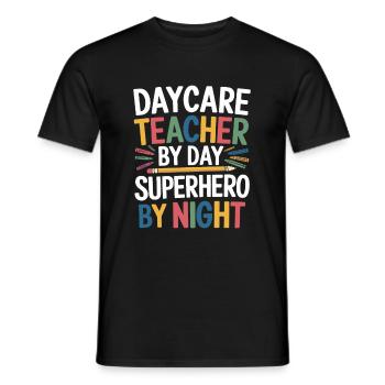 Institutrice de maternelle, assistante maternelle, assistante maternelle - T-shirt homme - noir - Devant - AI Model Male 178 light (178cm)